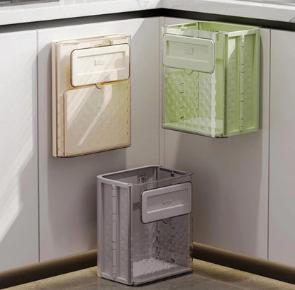 Poubelle suspendue pliable pour porte de placard