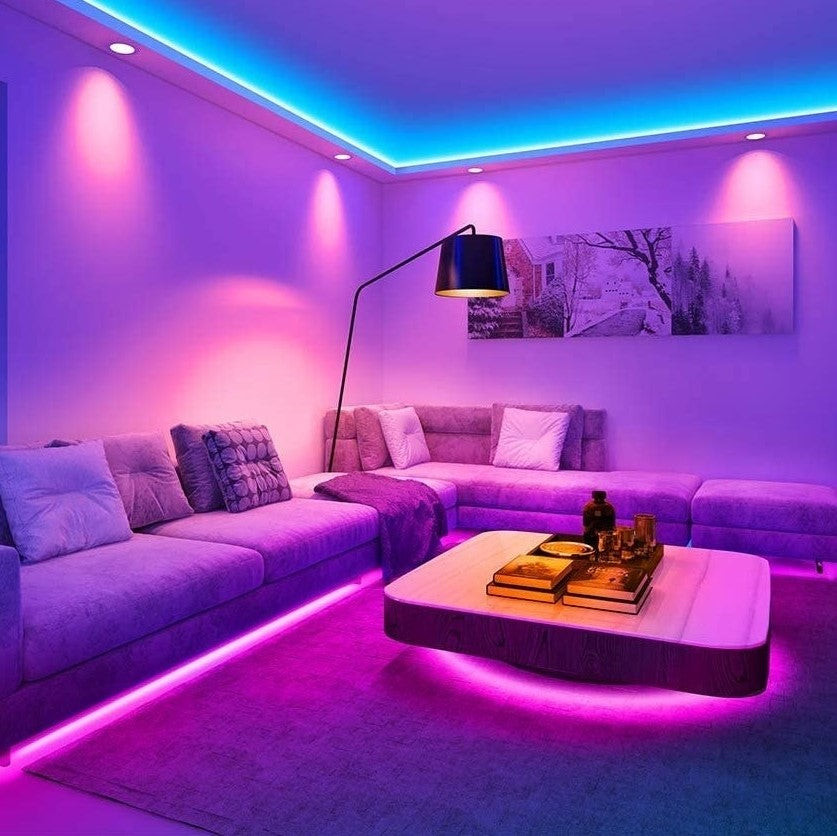 Ruban LED multicolore de 5 m avec télécommande, 12 V
