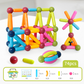 Jeu de construction magnétique avec tiges et boules en ABS