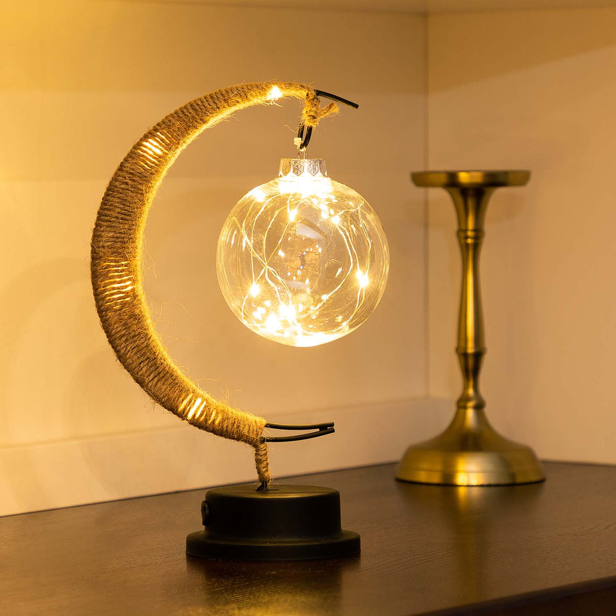 Lampe décorative LED à lueur lunaire, hauteur 27 cm