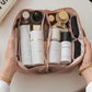 Trousse de toilette en similicuir à grande ouverture