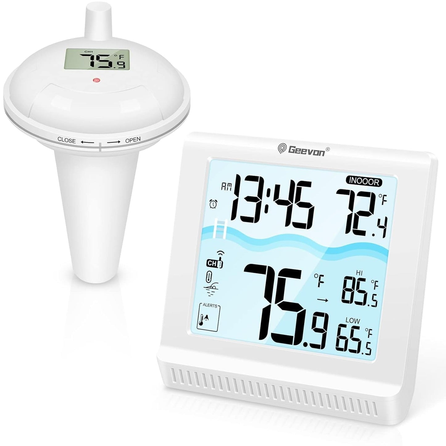 Thermomètre de piscine sans fil – Moniteur numérique flottant de température de l’eau