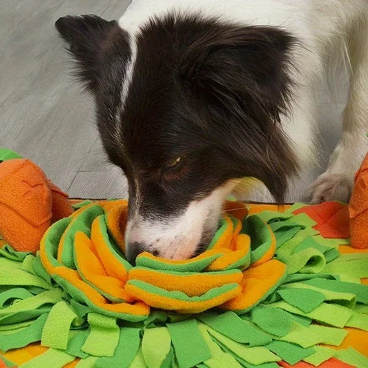 Felineau Tapis de Fouille Chien et Chat, Jouet Interactif Anti-Glouton en Polaire pour Friandises et