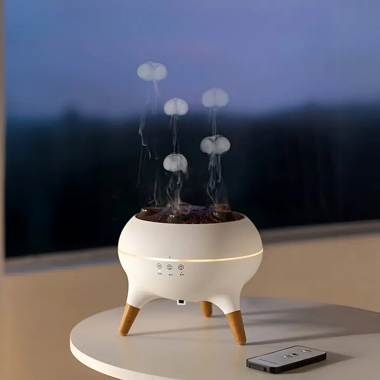 Diffuseur ultrasonique à effet brume de méduse