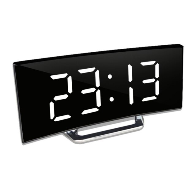 Réveil numérique LED à écran miroir et luminosité automatique