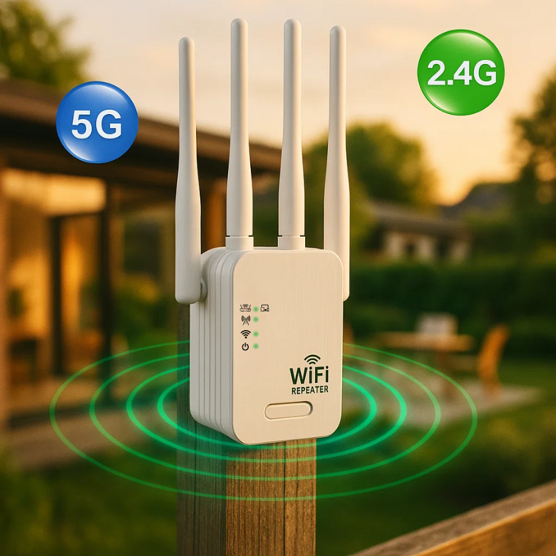 Répéteur Wi-Fi double bande avec ports WAN et LAN