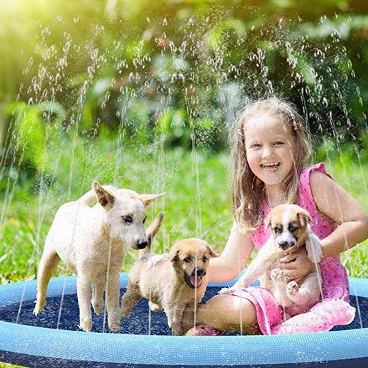 Tapis de jeux d’eau pour chien, 100 ou 150 cm