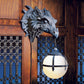 Applique décorative tête de dragon à LED