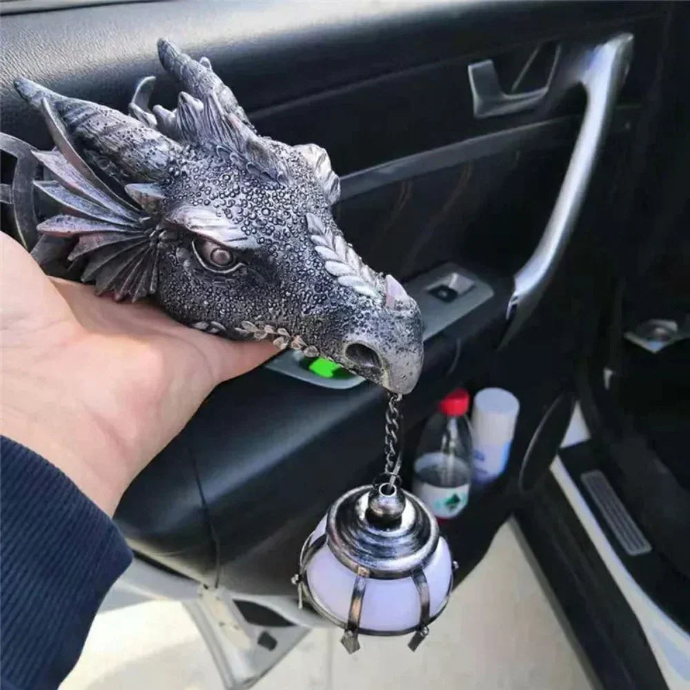 Applique décorative tête de dragon à LED