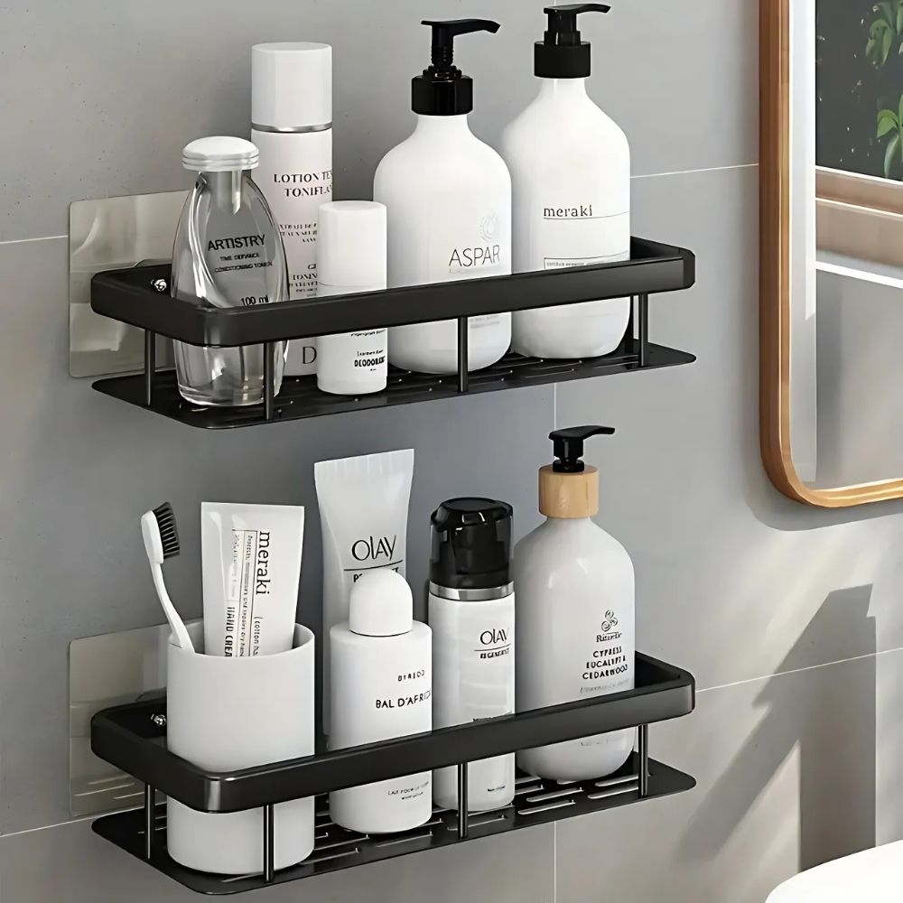 Étagère de douche adhésive sans perçage