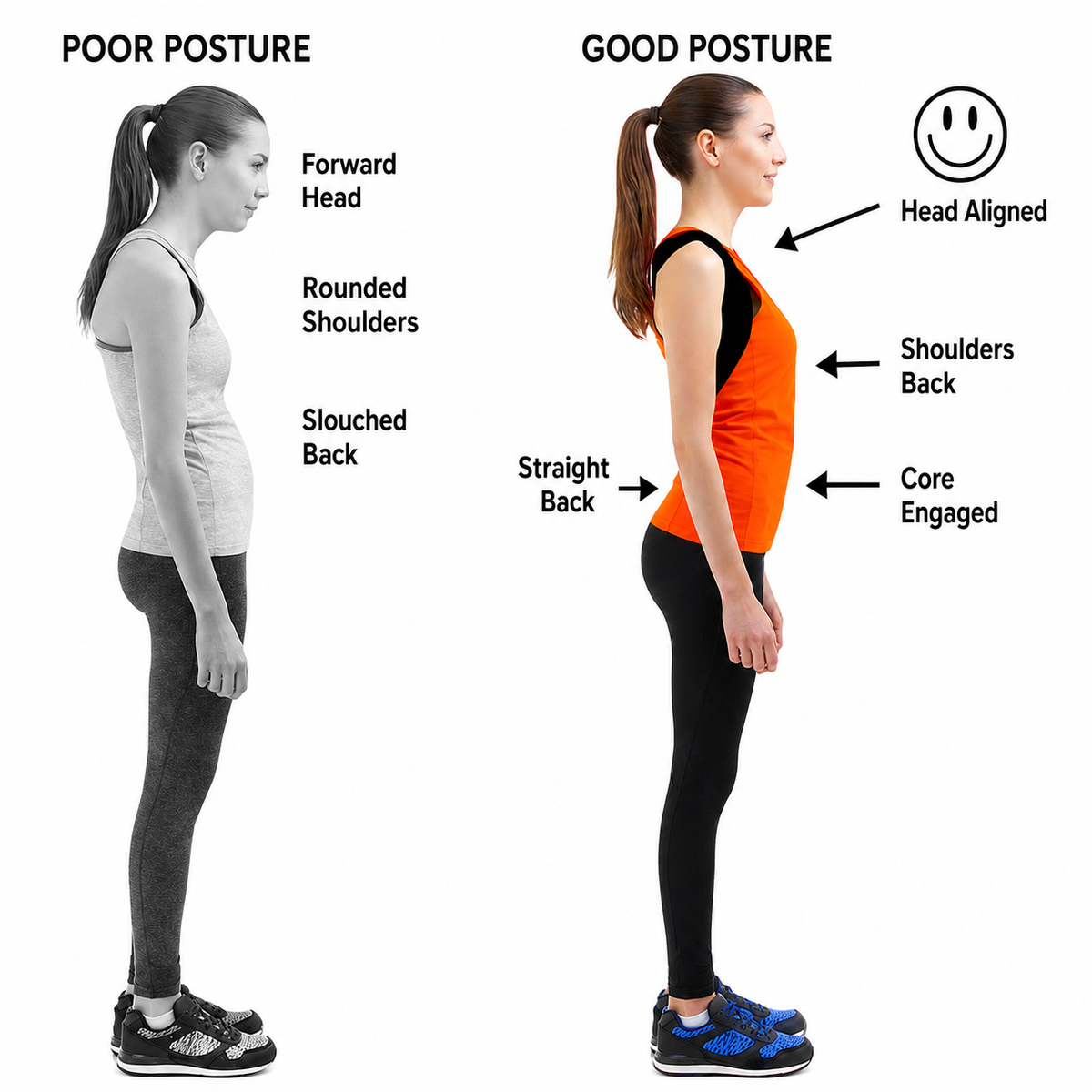 Capteur de posture à vibrations avec sangles réglables