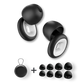 Lot de 2 ensembles de bouchons d’oreilles en silicone pour moto
