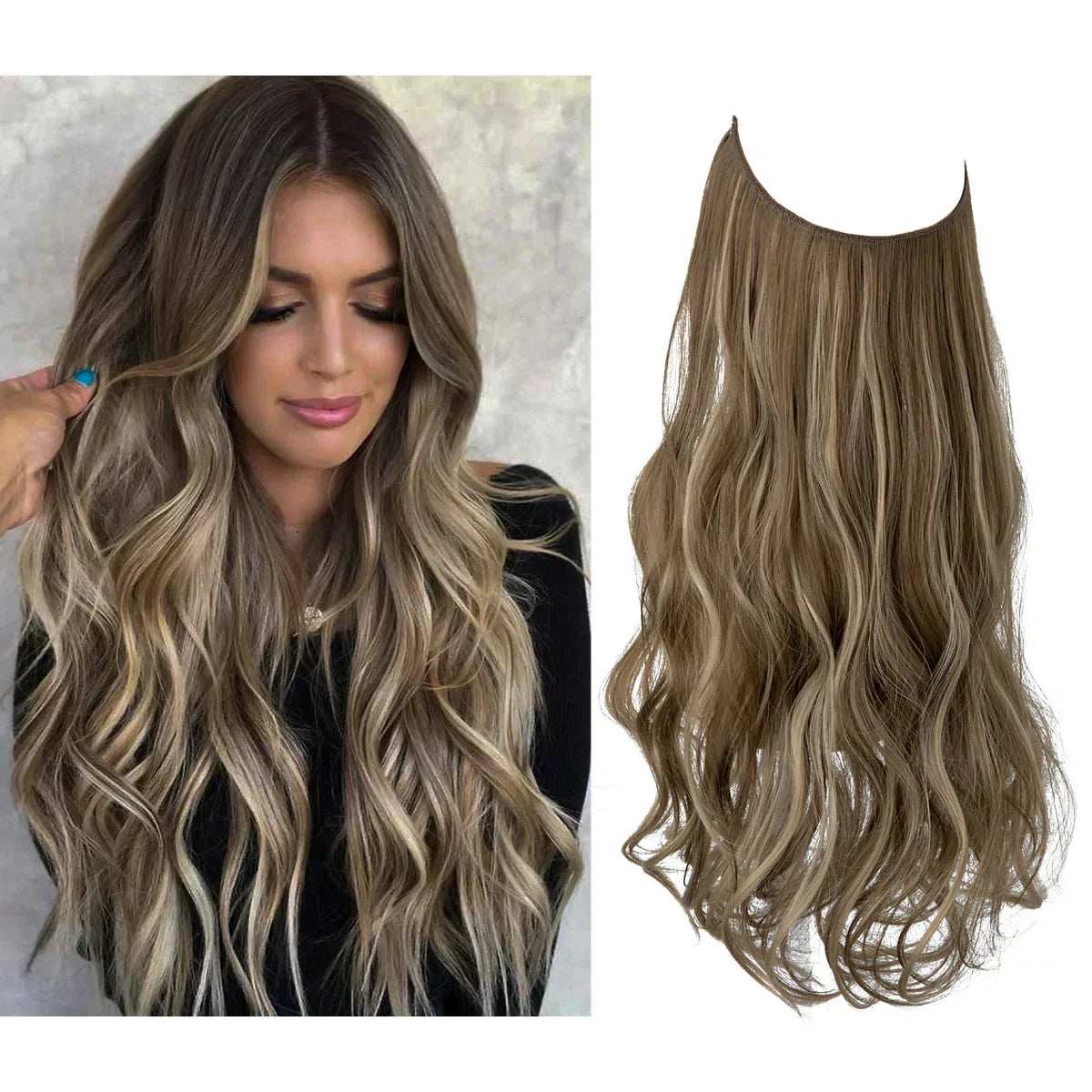 Extensions lisses en cheveux naturels 35 à 45 cm
