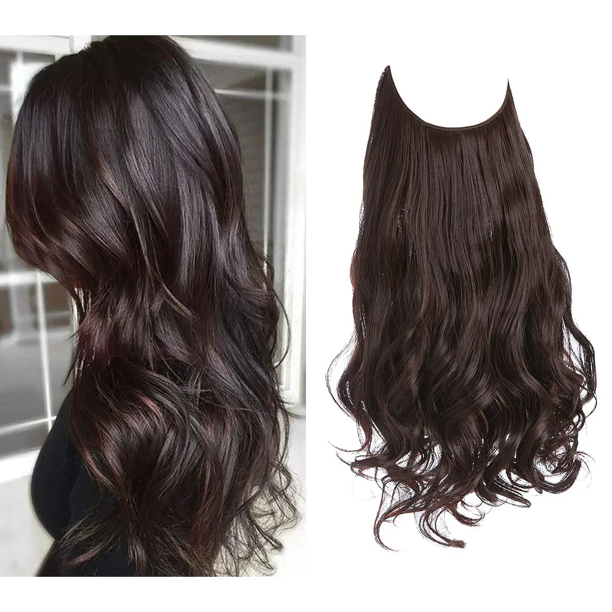 Extensions lisses en cheveux naturels 35 à 45 cm