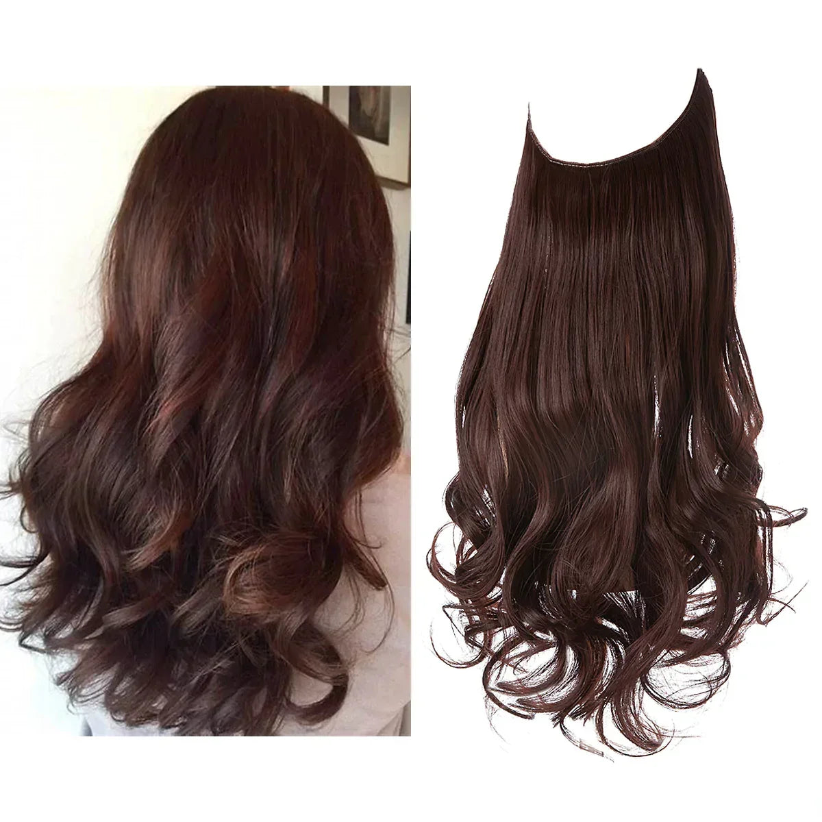 Extensions lisses en cheveux naturels 35 à 45 cm