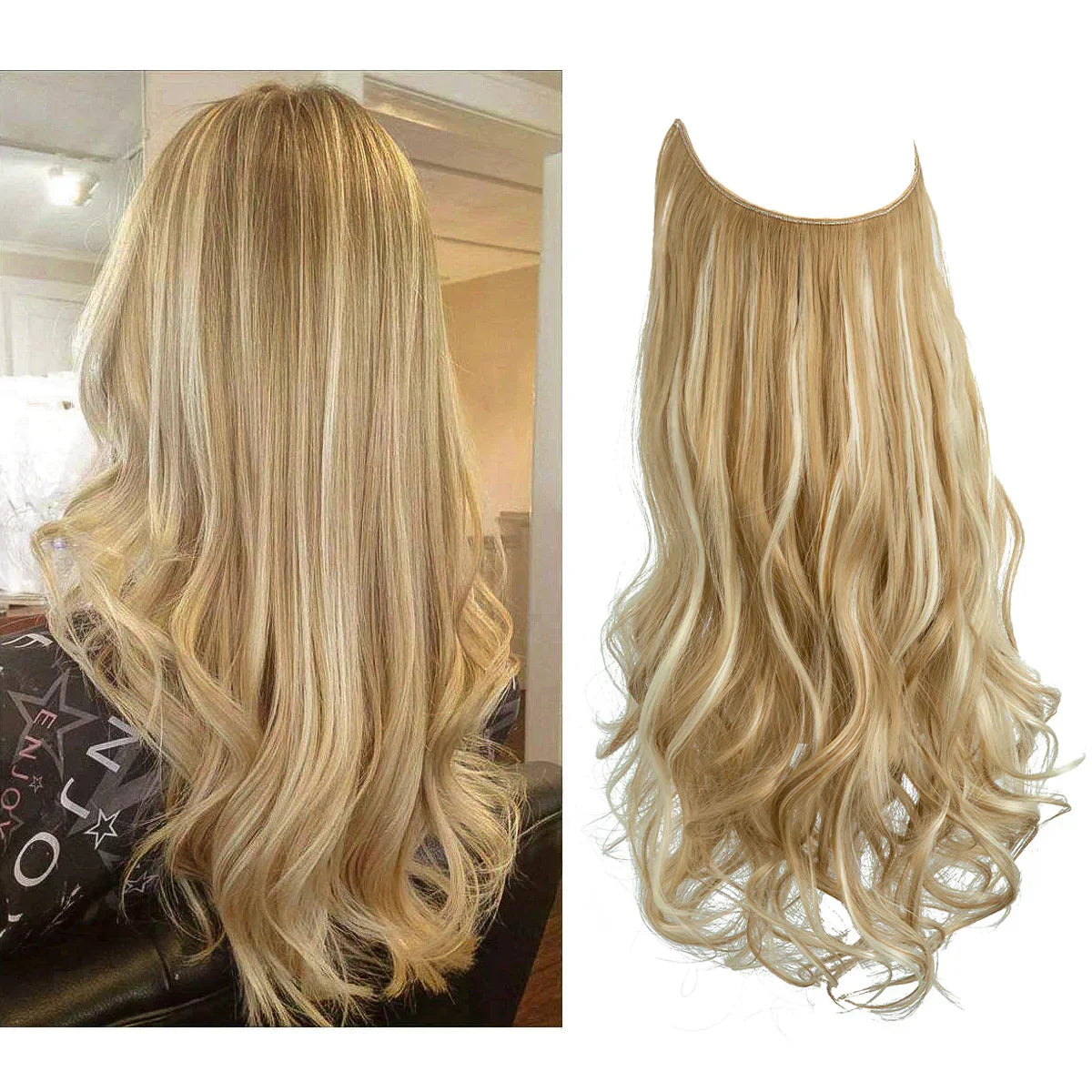 Extensions lisses en cheveux naturels 35 à 45 cm