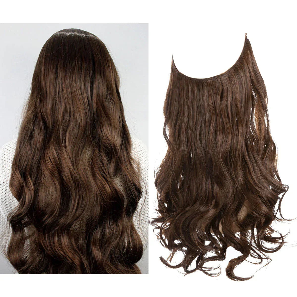 Extensions lisses en cheveux naturels 35 à 45 cm