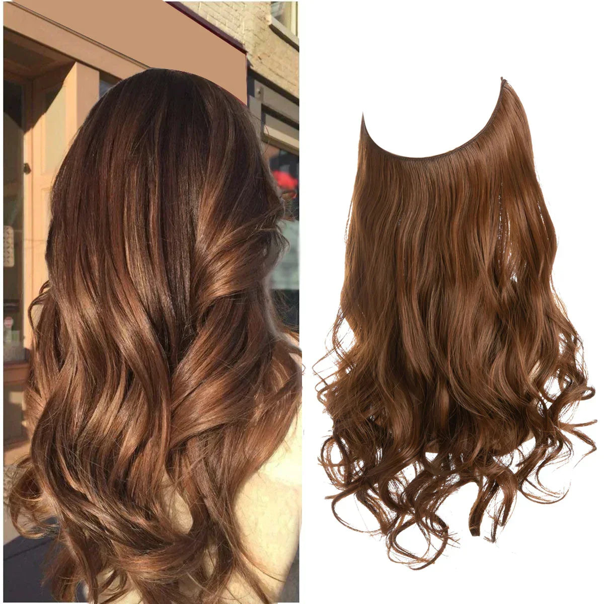 Extensions lisses en cheveux naturels 35 à 45 cm
