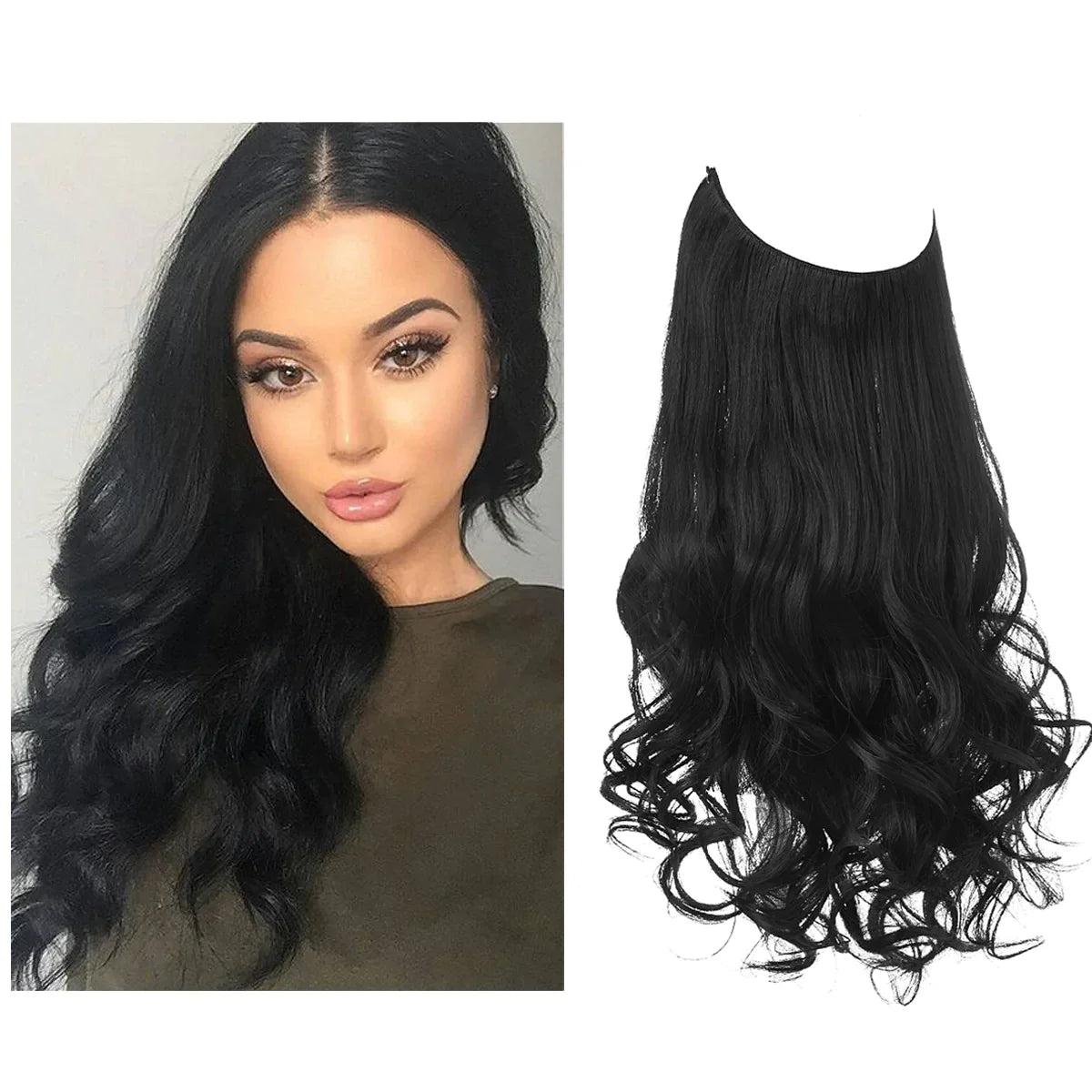 Extensions lisses en cheveux naturels 35 à 45 cm