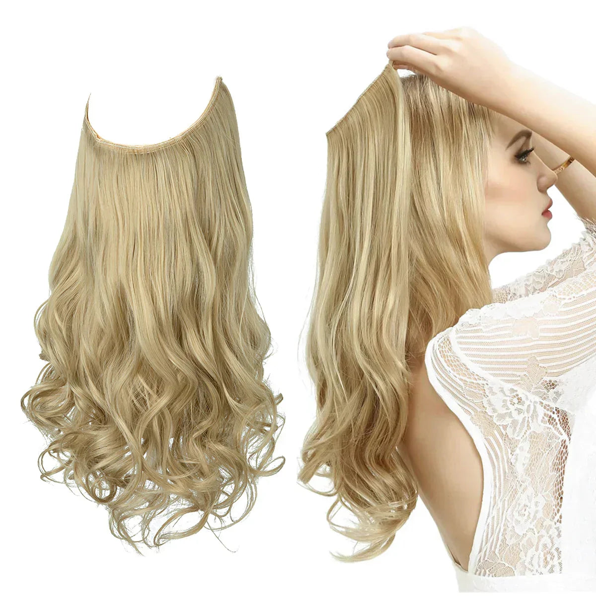 Extensions lisses en cheveux naturels 35 à 45 cm