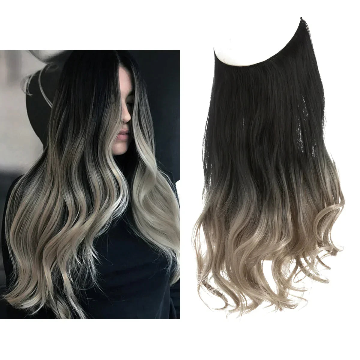 Extensions lisses en cheveux naturels 35 à 45 cm
