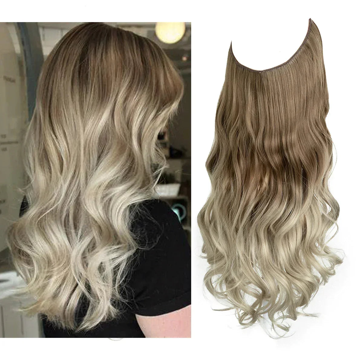Extensions lisses en cheveux naturels 35 à 45 cm