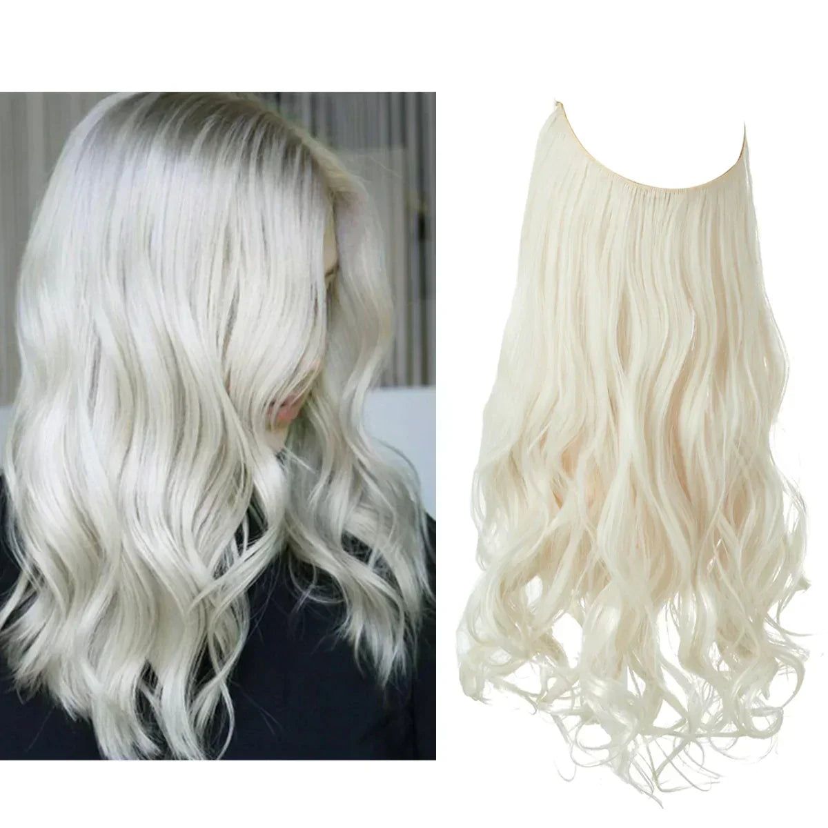 Extensions lisses en cheveux naturels 35 à 45 cm