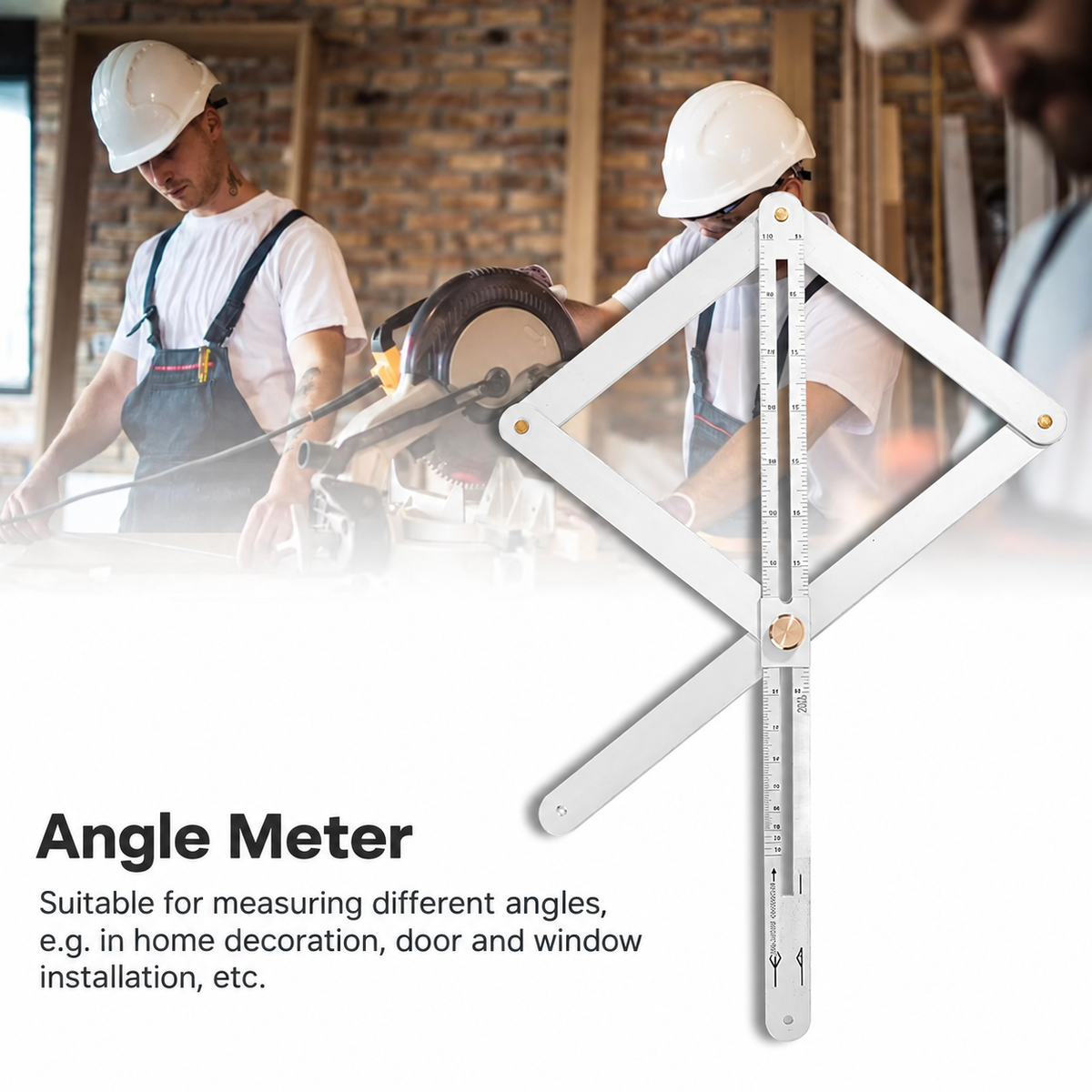Rapporteur d’angle en acier inoxydable de 10 à 170°