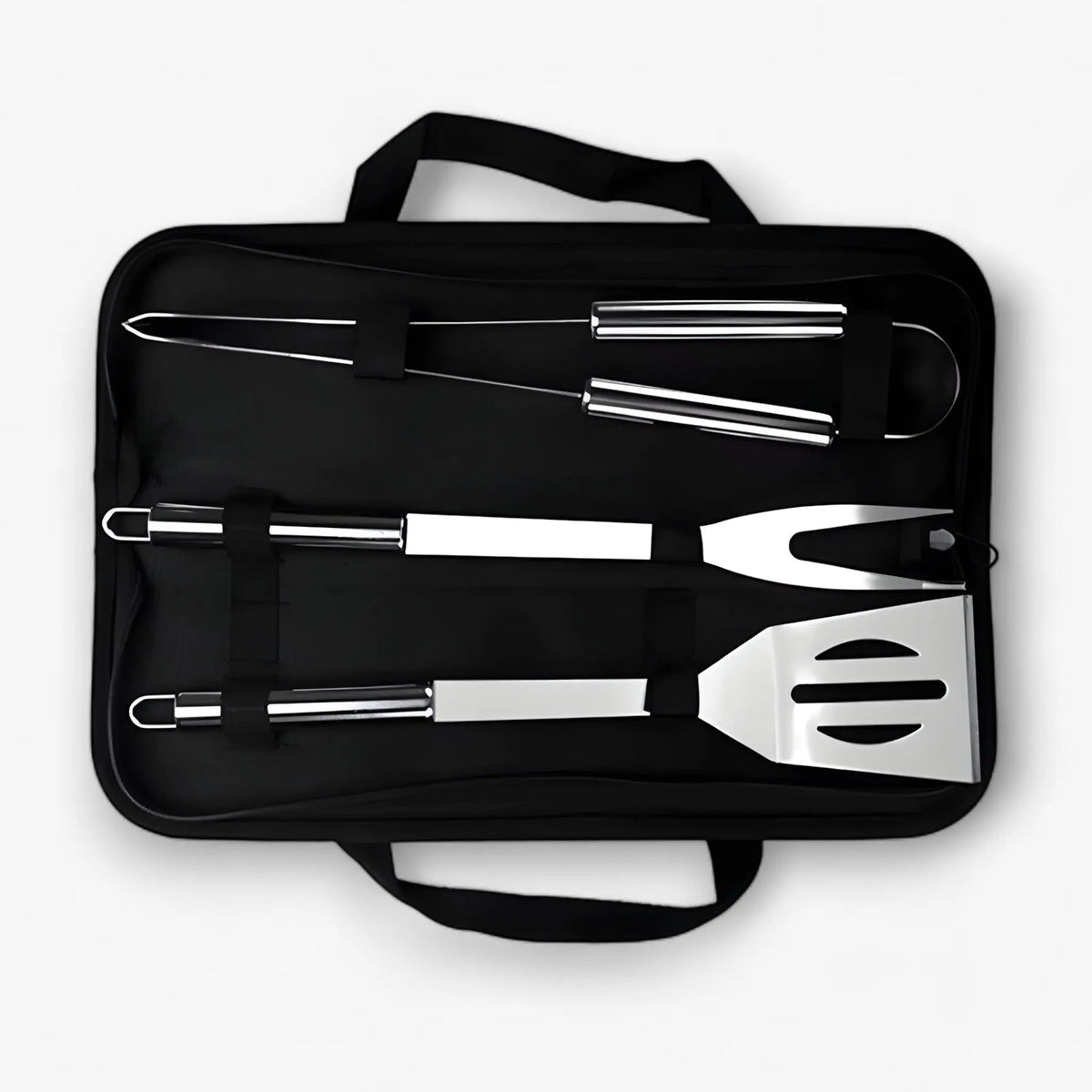 Ensemble d’ustensiles de barbecue en inox avec sac de transport