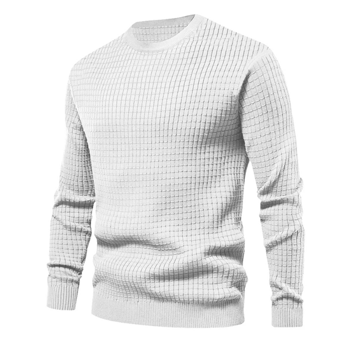 Pull pour homme en polyester à col rond