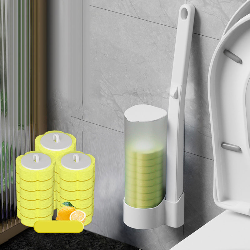 Kit brosse WC jetable avec têtes prédosées