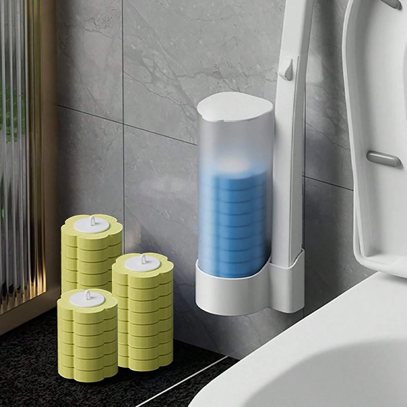 Kit brosse WC jetable avec têtes prédosées