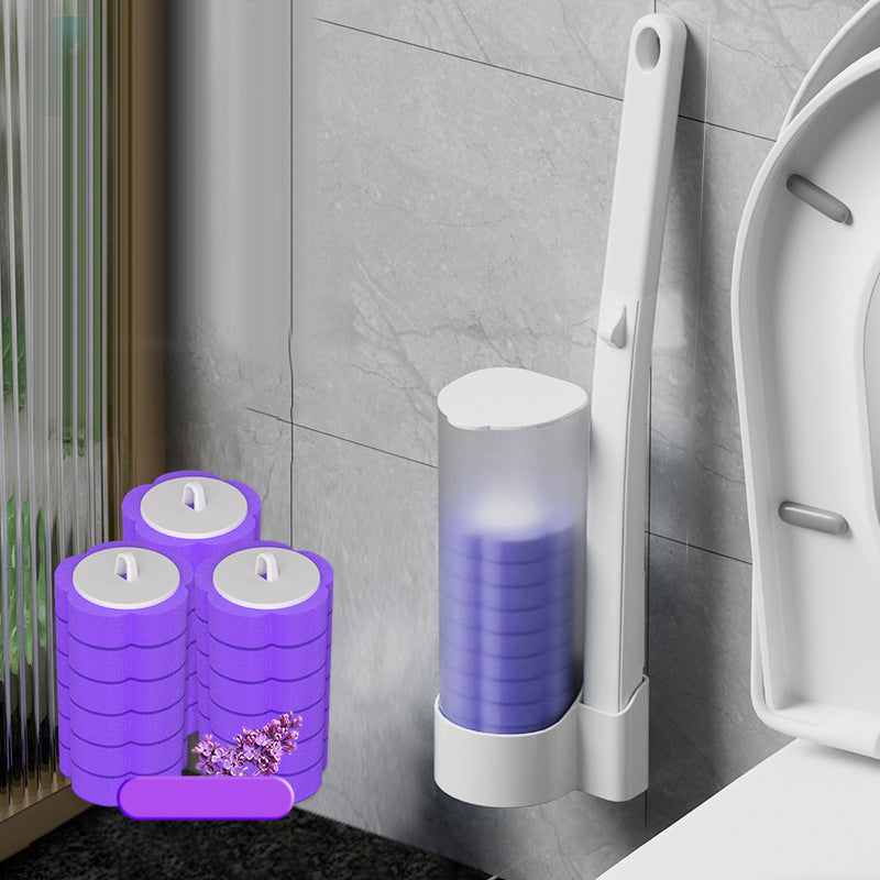 Kit brosse WC jetable avec têtes prédosées