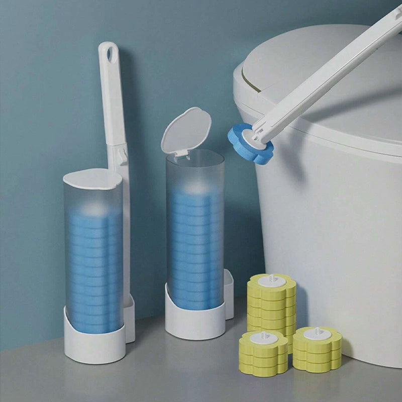 Kit brosse WC jetable avec têtes prédosées