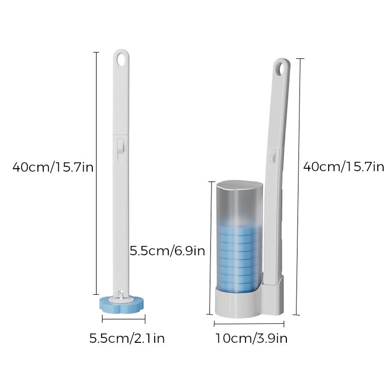 Kit brosse WC jetable avec têtes prédosées