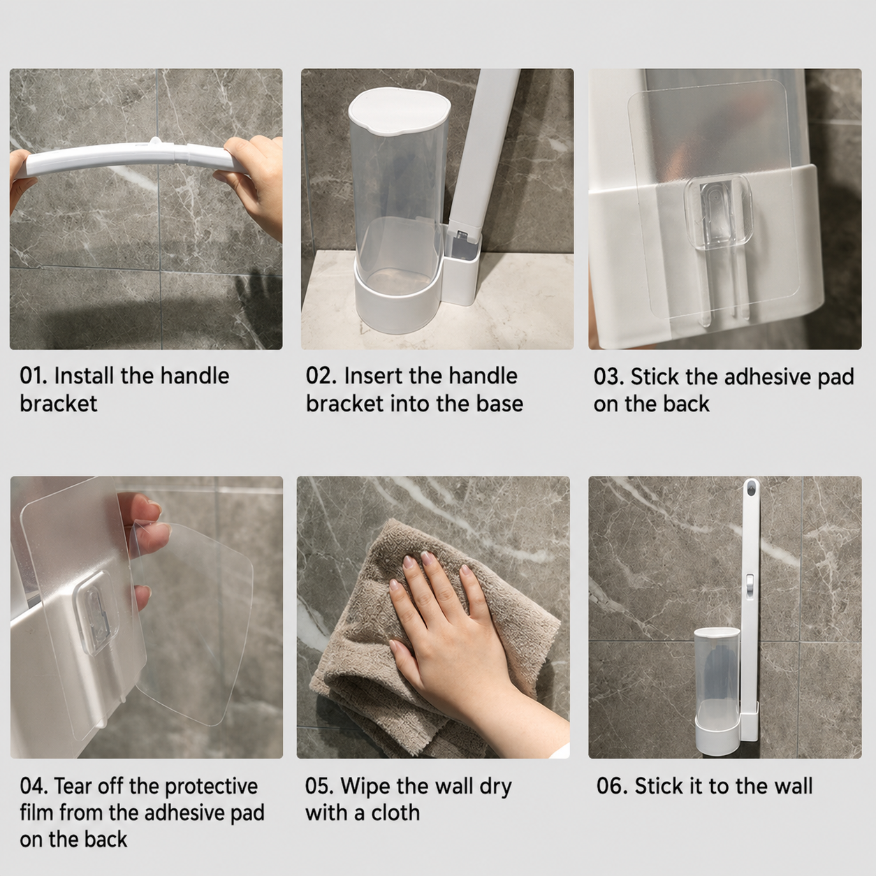 Kit brosse WC jetable avec têtes prédosées