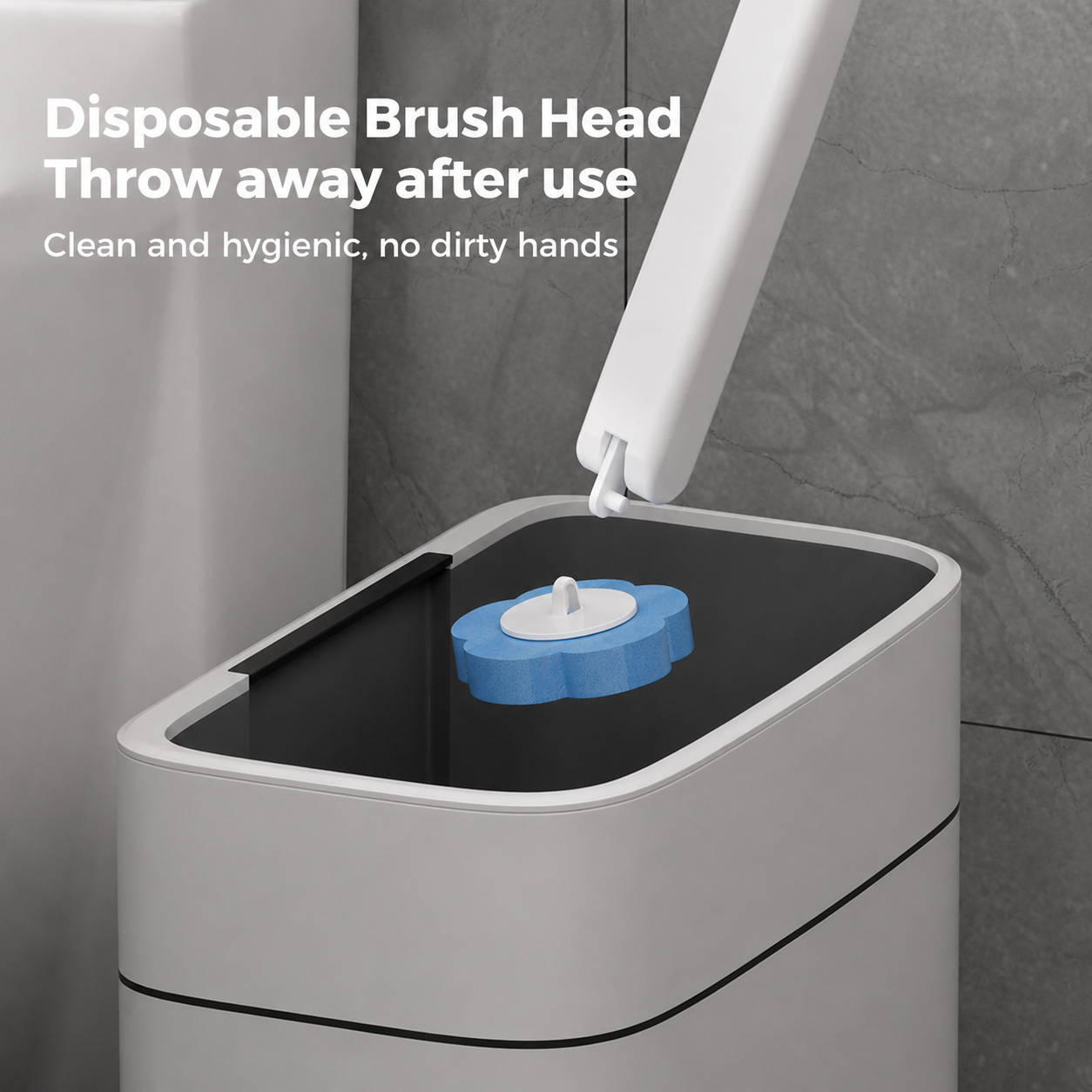 Kit brosse WC jetable avec têtes prédosées