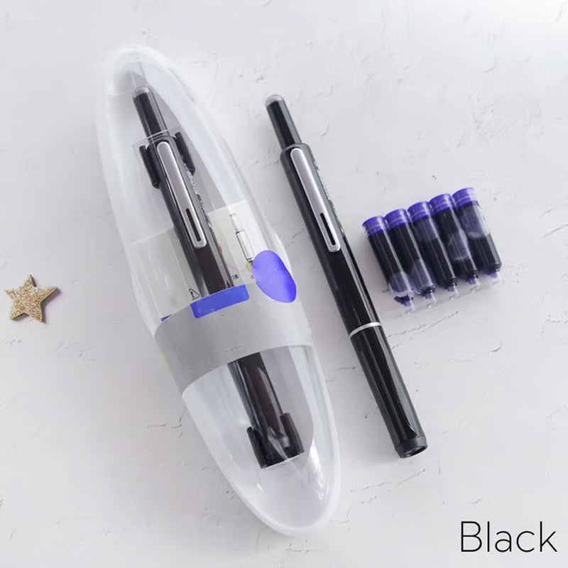 Stylo à pointe rétractable avec système de recharge