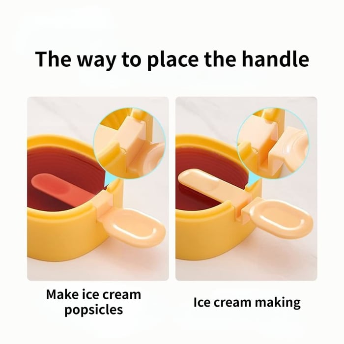 Moules à glaces en silicone avec couvercle, lot de 2