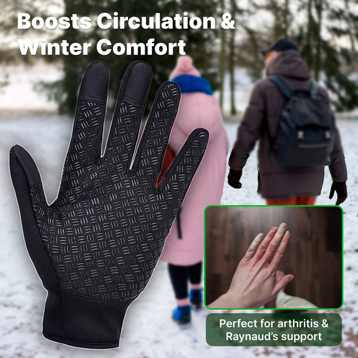 Gants thermiques en polyester extensible à paume aérée