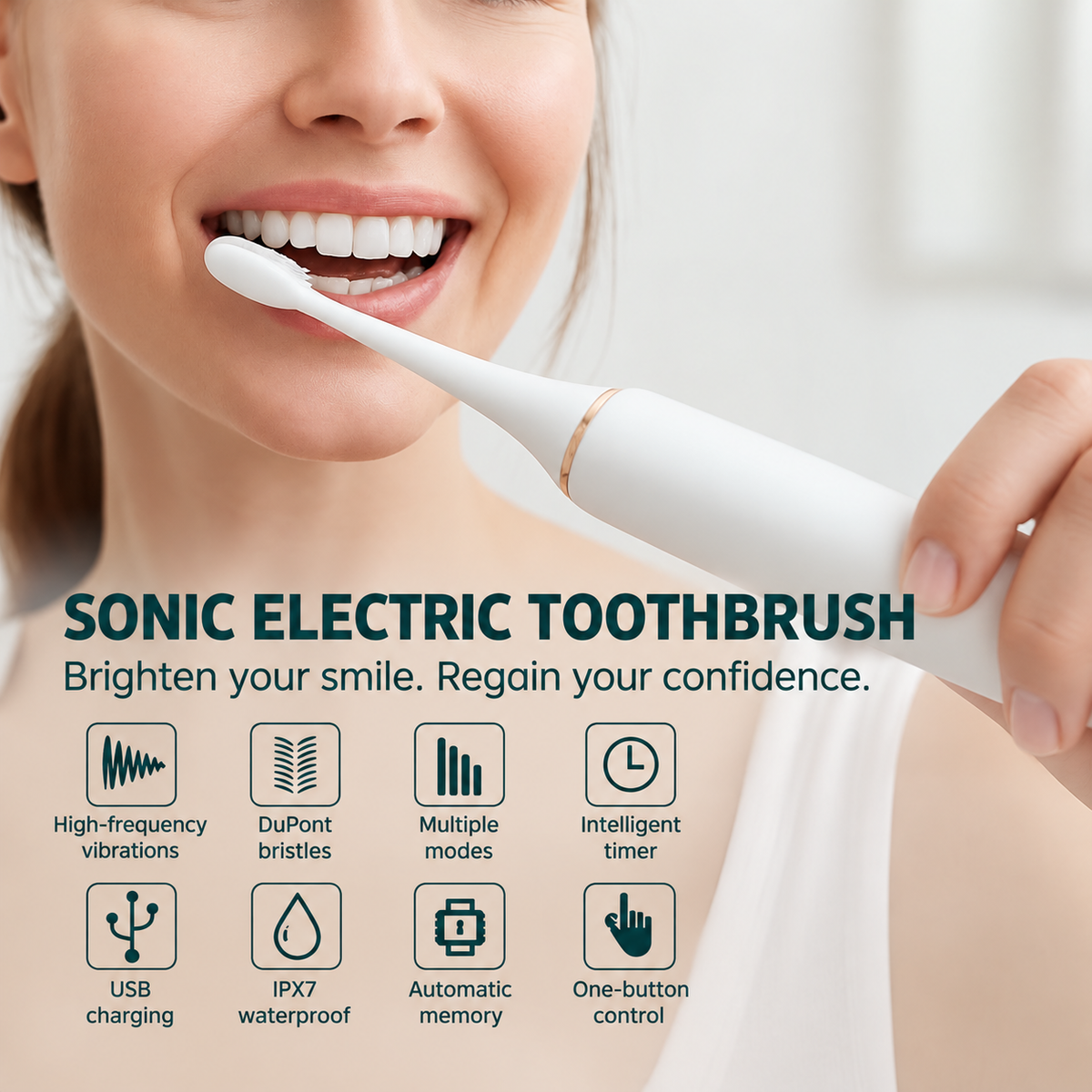 Brosse à dents électrique rechargeable avec étui