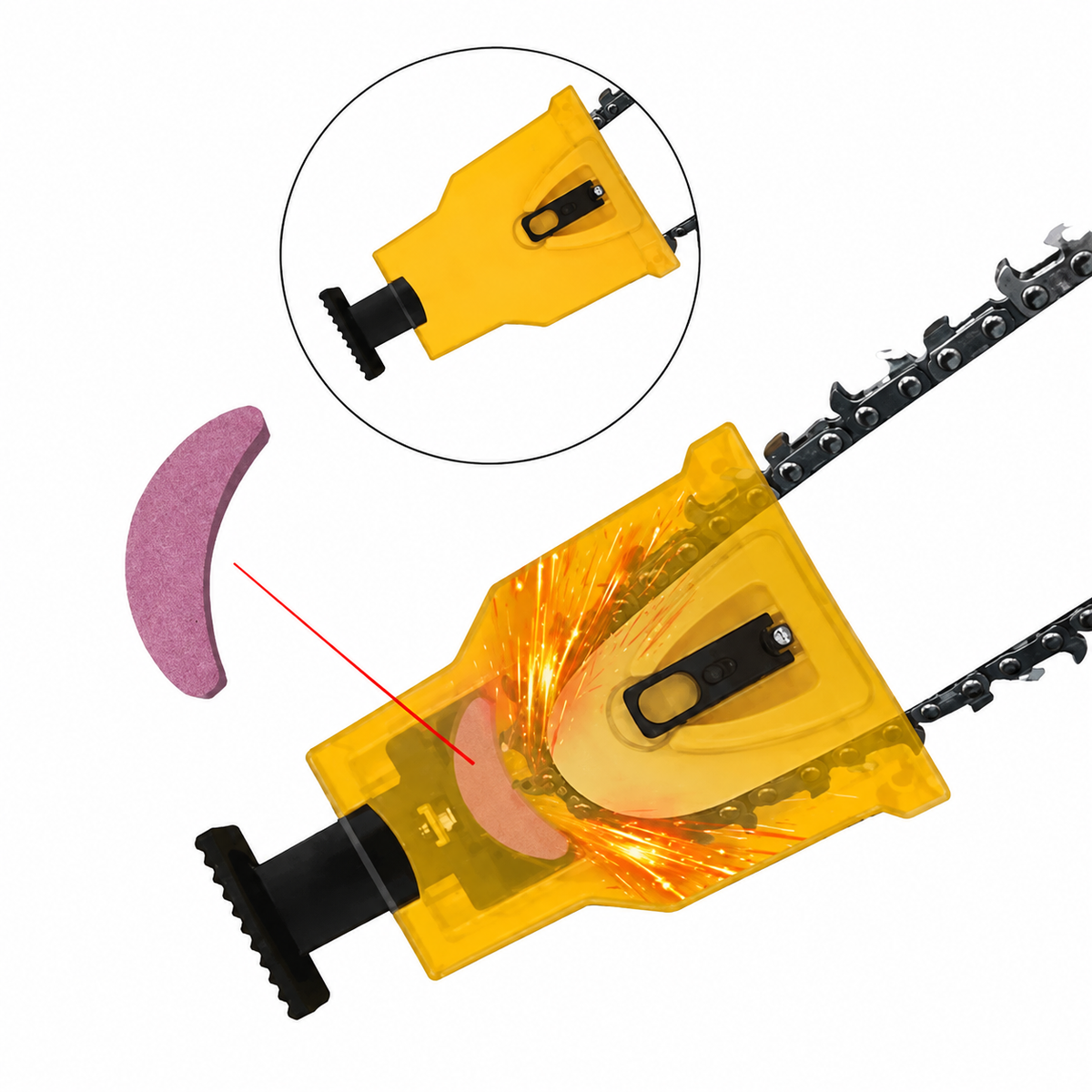 Pierres d’affûtage de rechange pour tronçonneuse, lot de 5