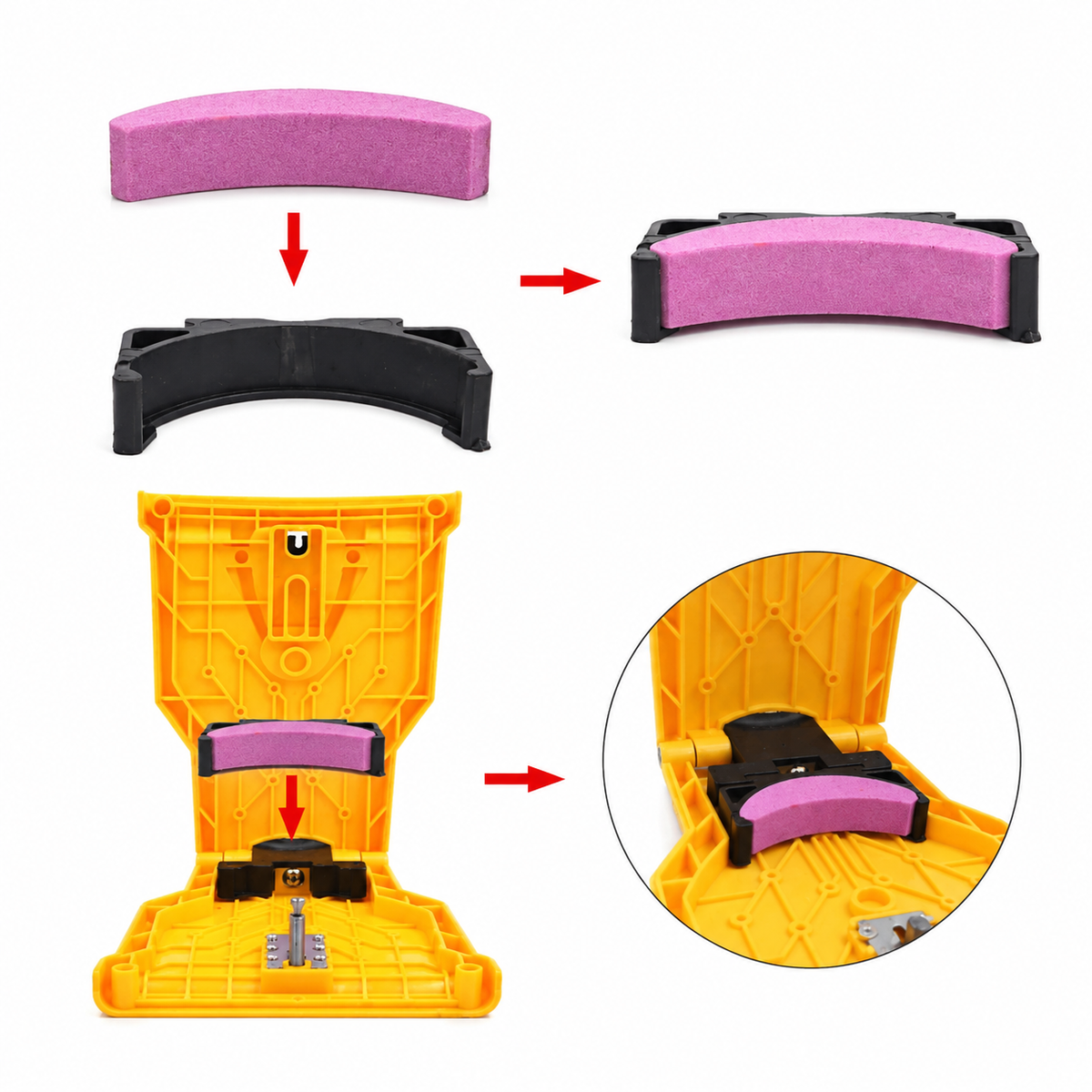 Pierres d’affûtage de rechange pour tronçonneuse, lot de 5