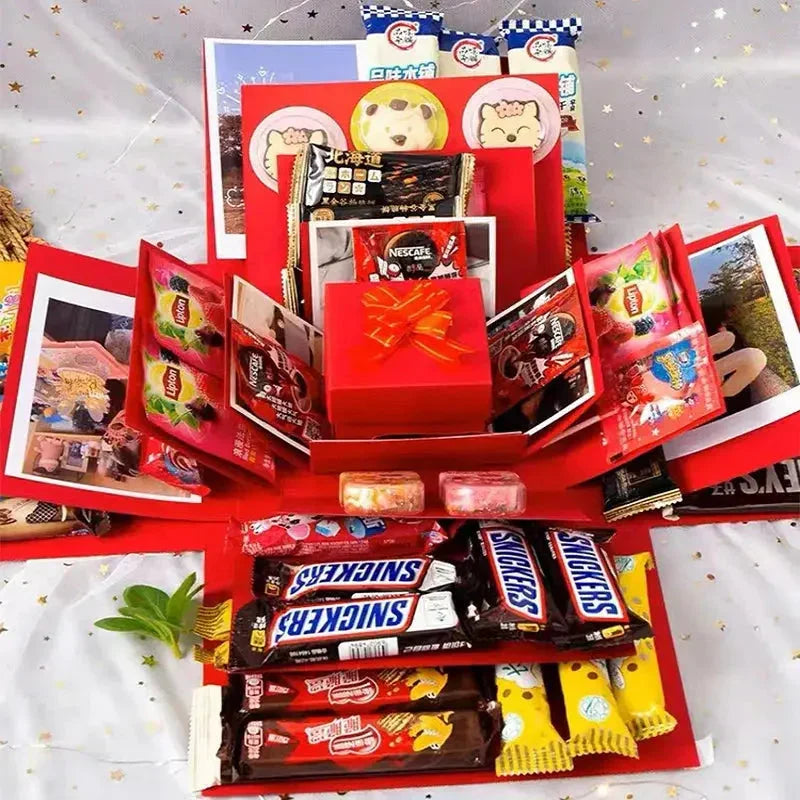 Boîte cadeau dépliante avec 8 papillons