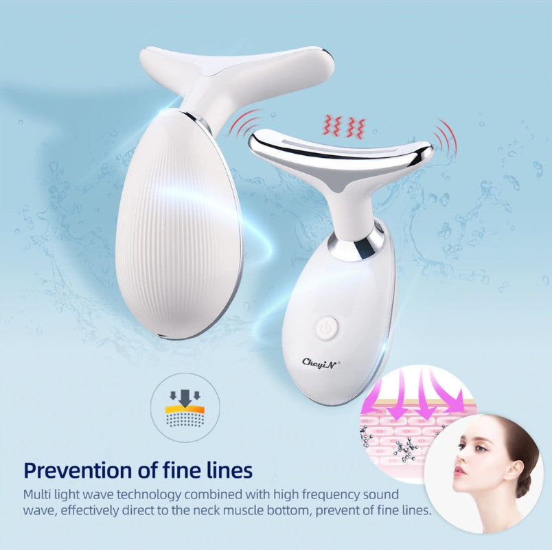 Appareil de massage du visage et du cou avec LED