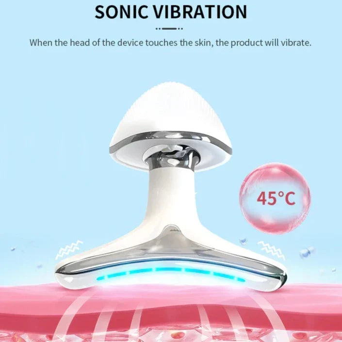 Appareil de massage du visage et du cou avec LED