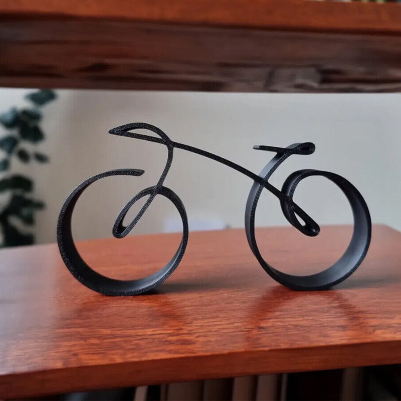 Sculpture vélo en métal minimaliste