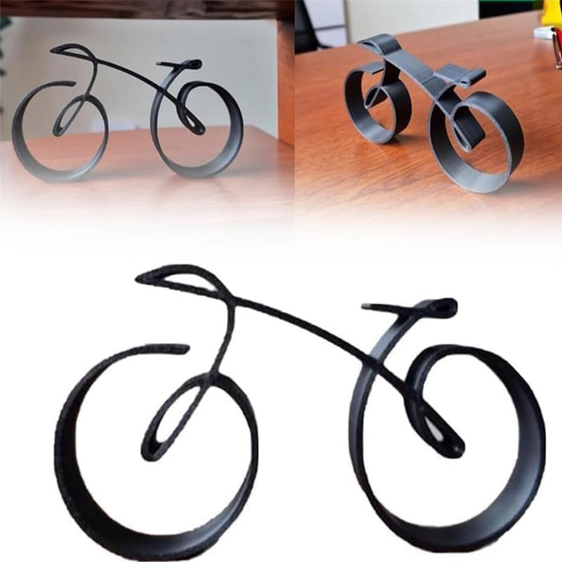Sculpture vélo en métal minimaliste