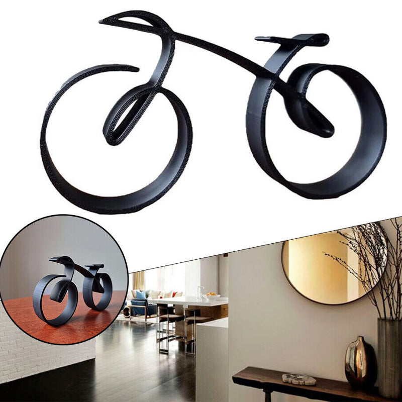 Sculpture vélo en métal minimaliste