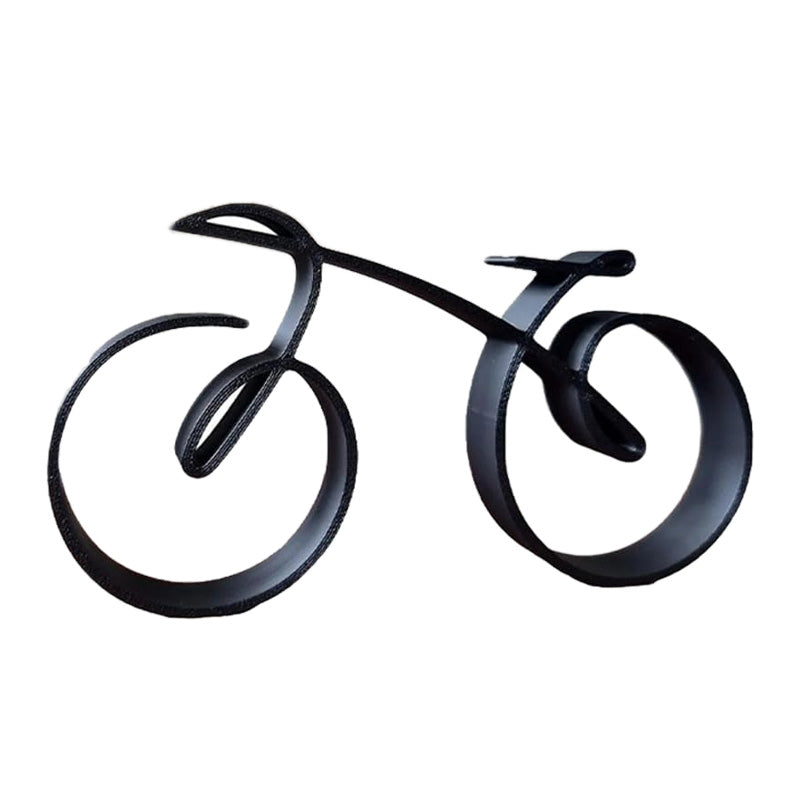 Sculpture vélo en métal minimaliste